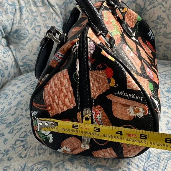 RARE Longaberger barrel purse with basket print all over VGUC - Picture 12 of 13